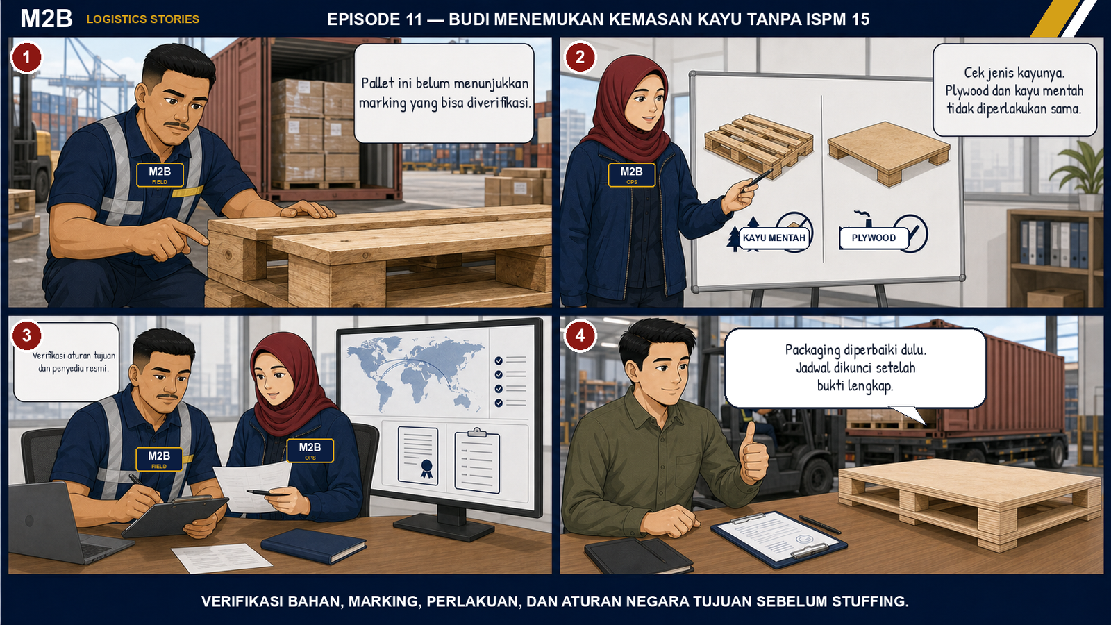 M2B Episode 11: Budi Menemukan Kemasan Kayu Tanpa ISPM 15